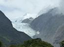 The terminus of Franz Josef Glacier with low clouds beyond, Nov 2015